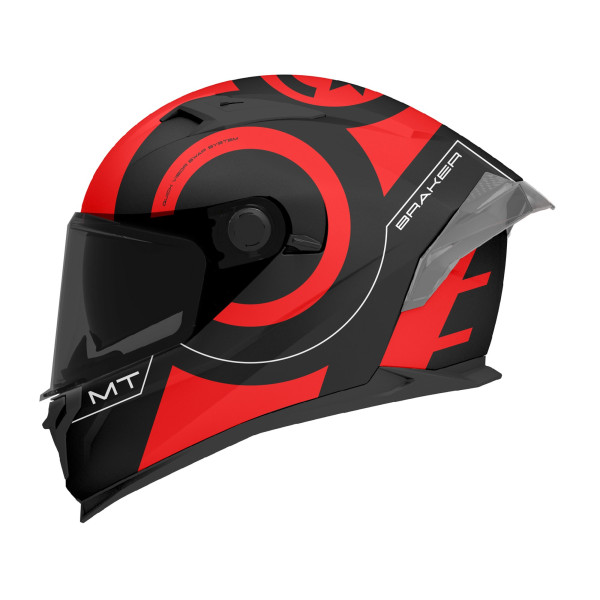 MT Helmets MT Braker SV Inox A5 Matt Black Red